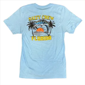 Salty Crew Florida Wahoo Men's S/S Premium Tee- Neon Sky Blue