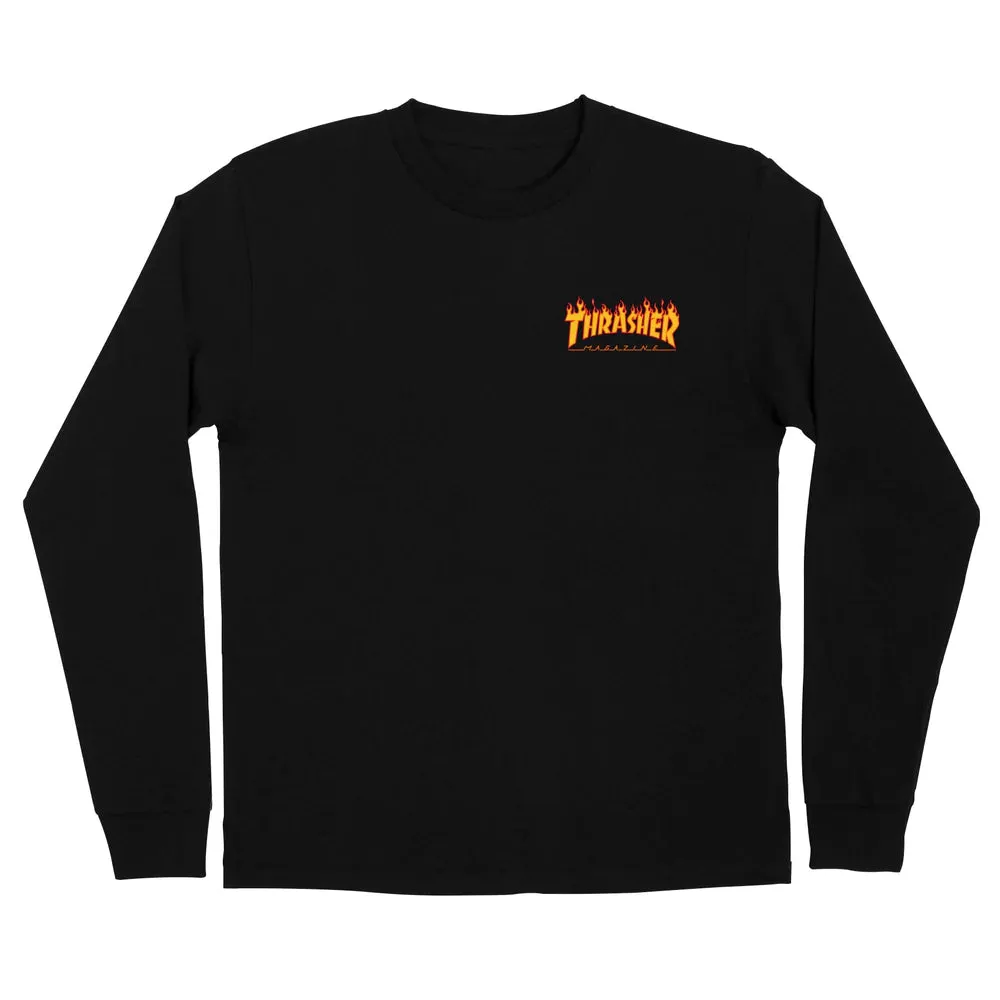 SANTA CRUZ - L/S T SHIRT THRASHER FLAME DOT