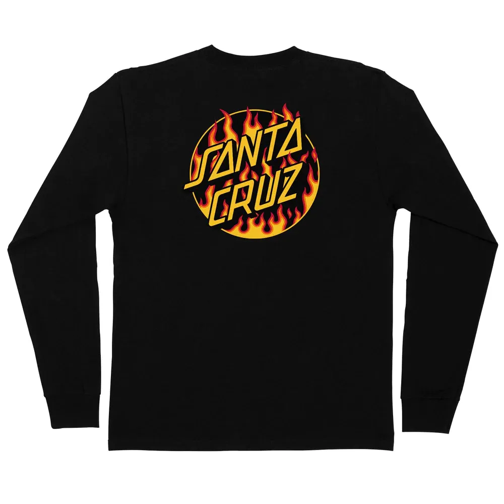 SANTA CRUZ - L/S T SHIRT THRASHER FLAME DOT