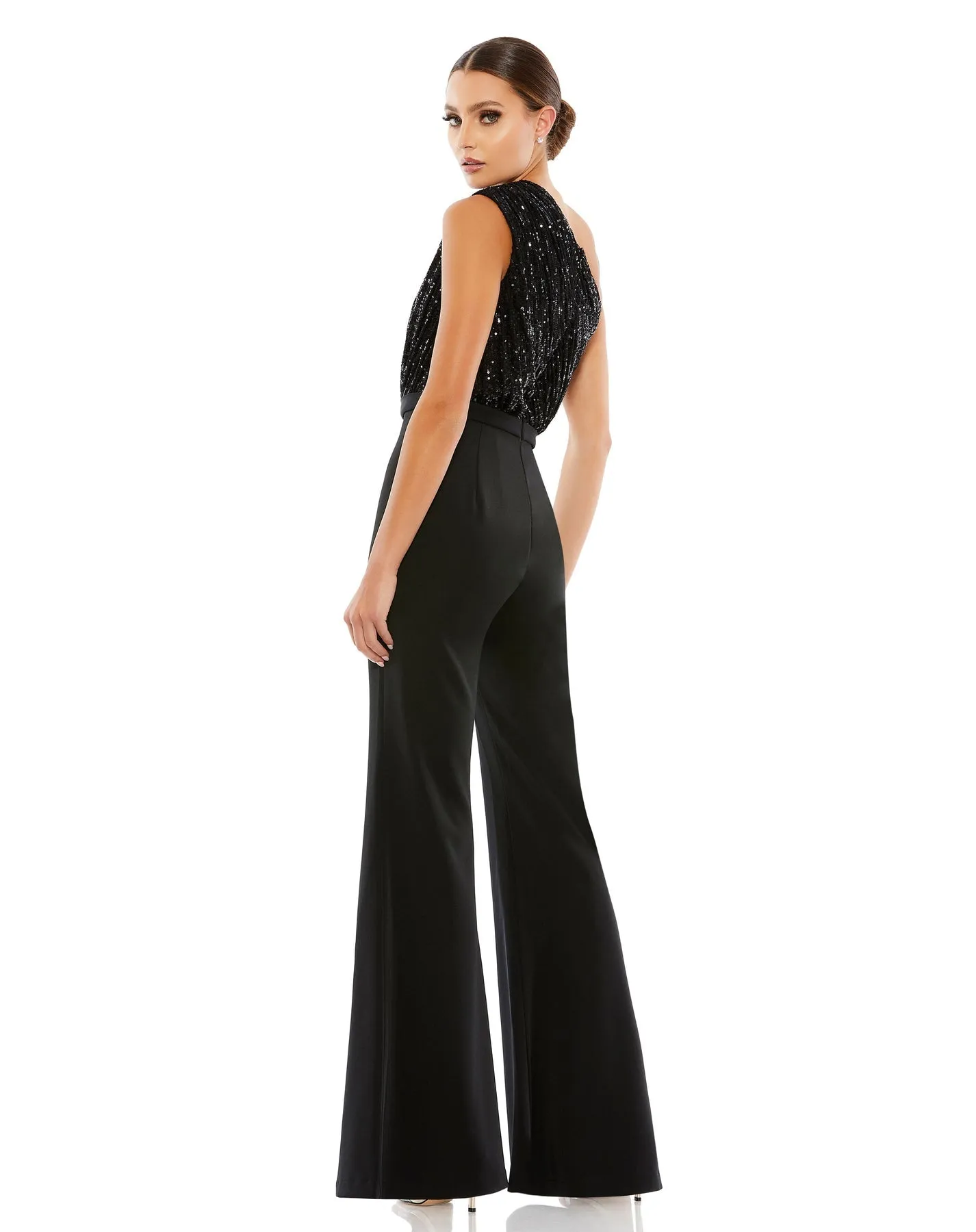 Sequined One Shoulder Jumpsuit