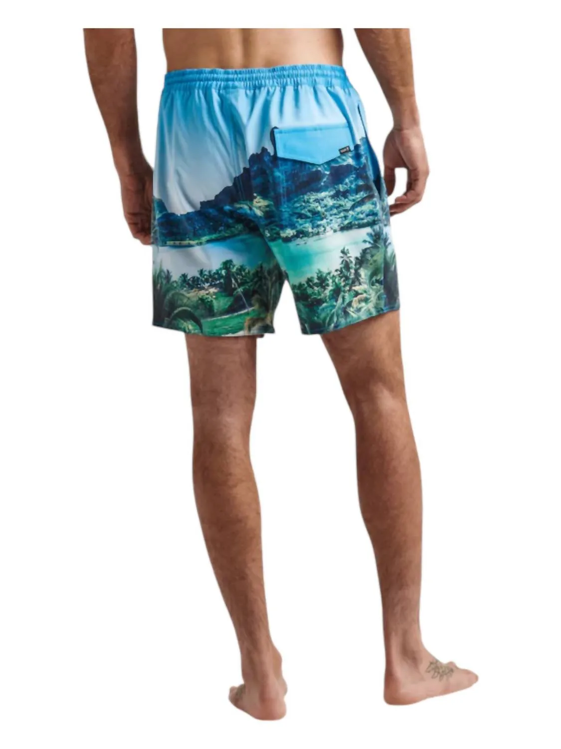 Shorey Boardshorts 16" Trunk In Hinano Sun God/light Blue