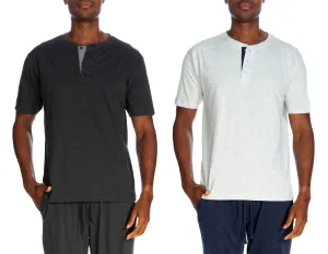 Short Sleeve 3 Button Henley 2 Pack
