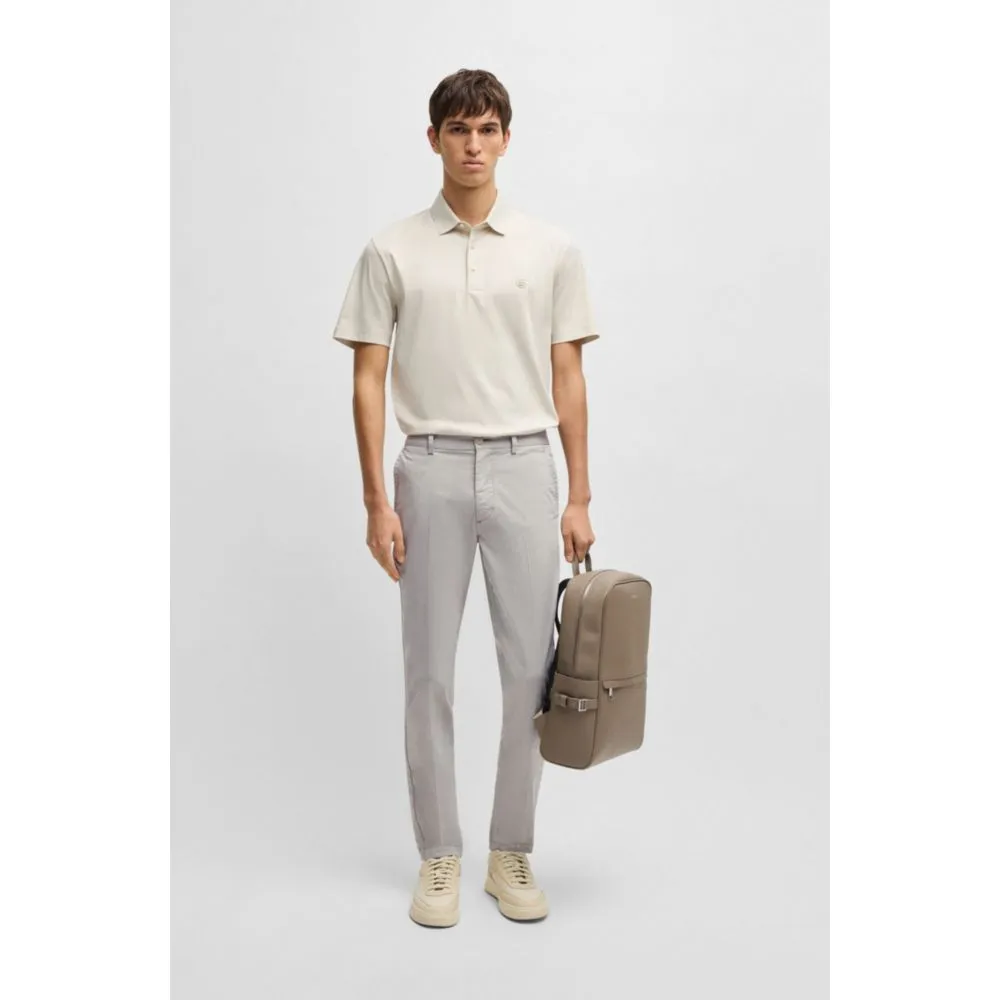 Slim-fit trousers in easy-iron poplin