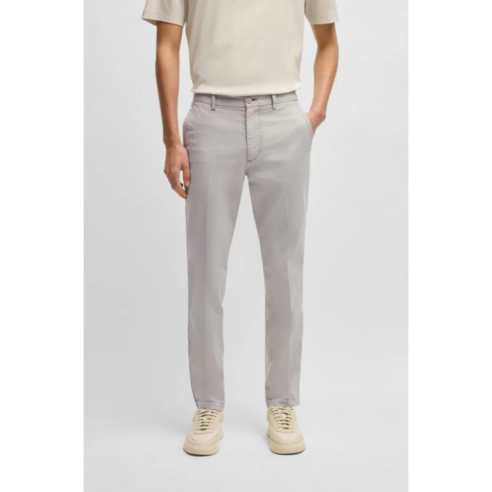 Slim-fit trousers in easy-iron poplin