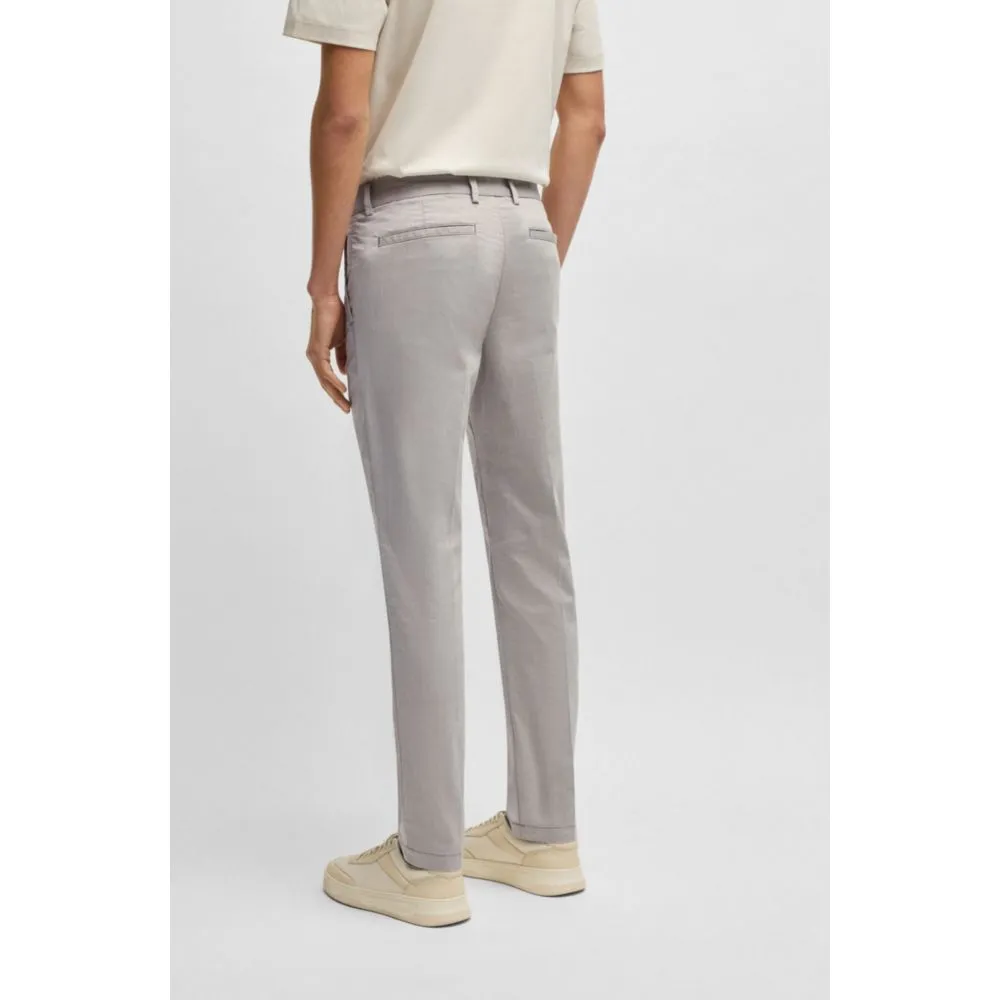 Slim-fit trousers in easy-iron poplin