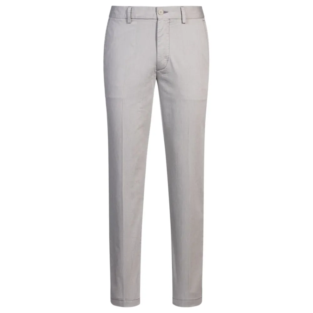 Slim-fit trousers in easy-iron poplin