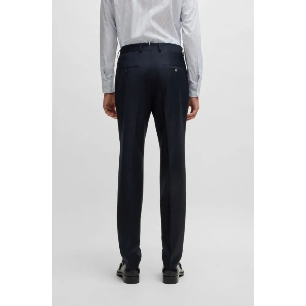 Slim-fit trousers in virgin wool with stretch