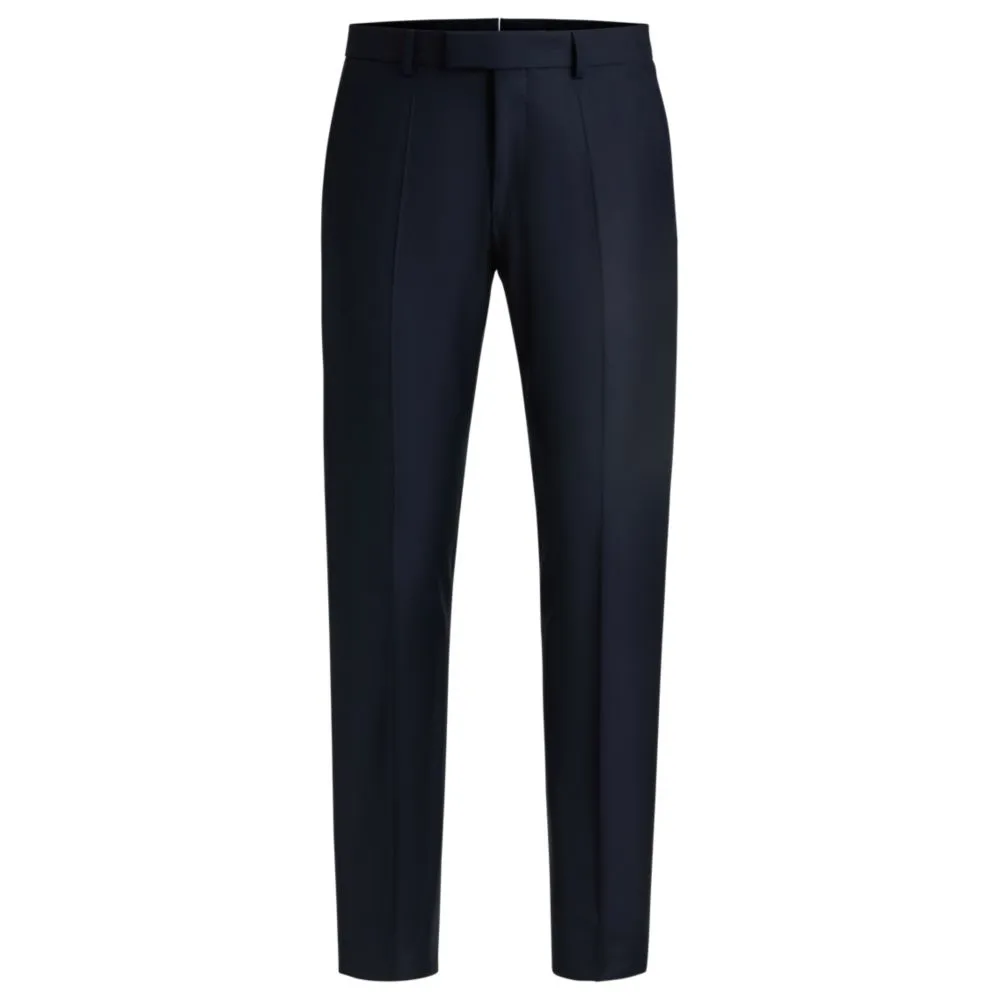 Slim-fit trousers in virgin wool with stretch