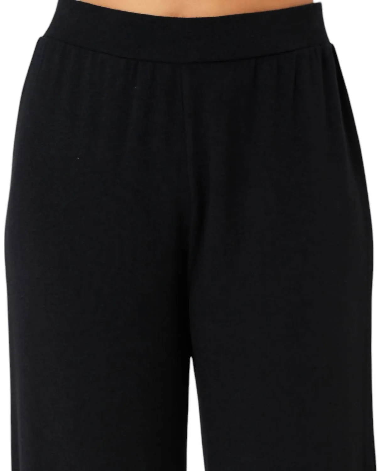 Solid Lounge Pants In Black