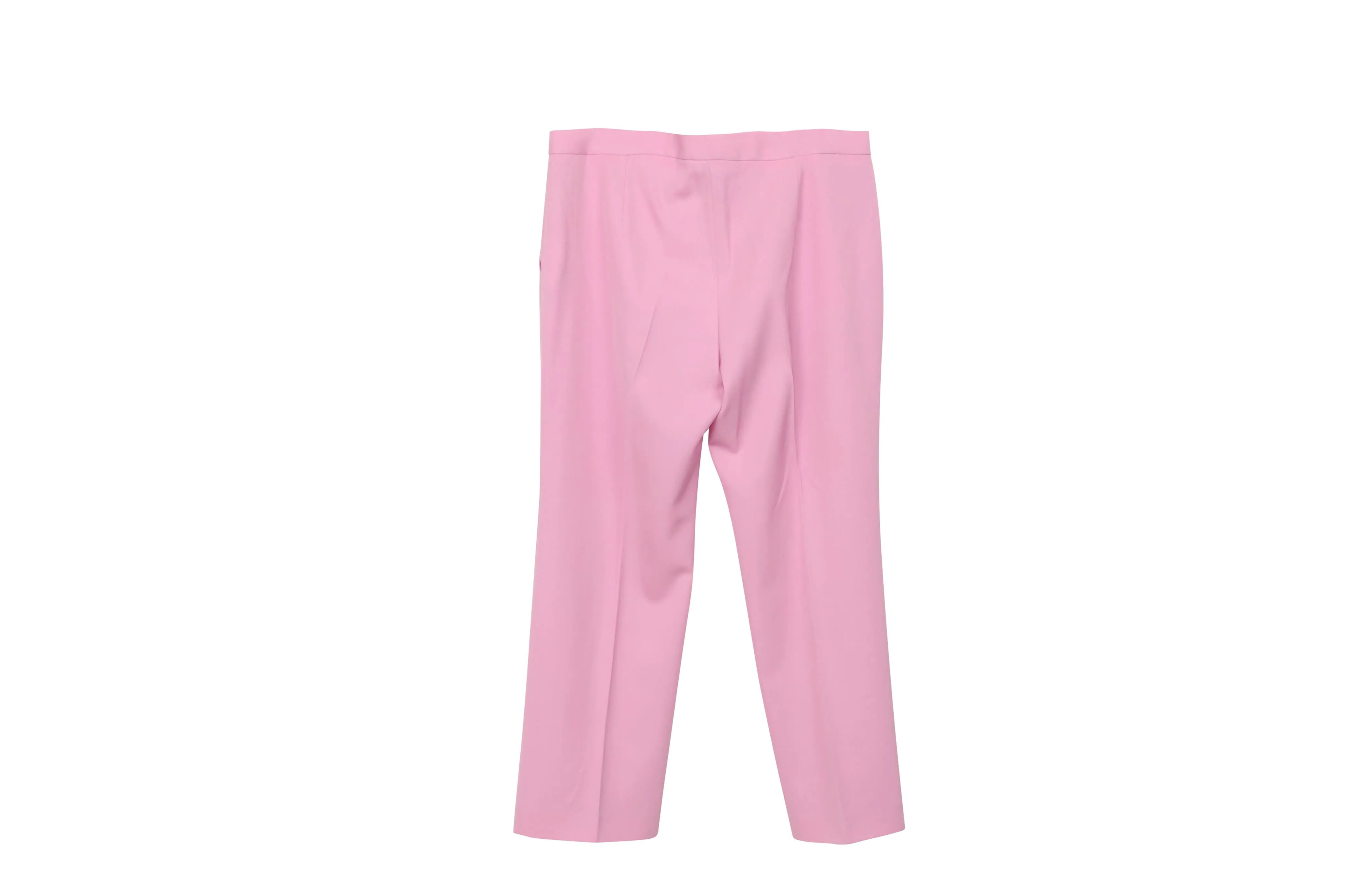 Stella McCartney Cropped Wide Leg Pants in Pink Wool