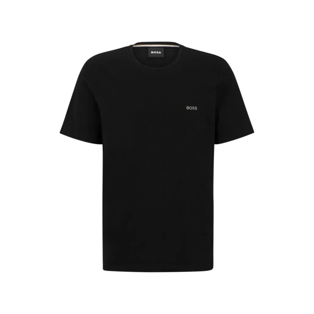 Stretch-cotton regular-fit T-shirt with logo detail