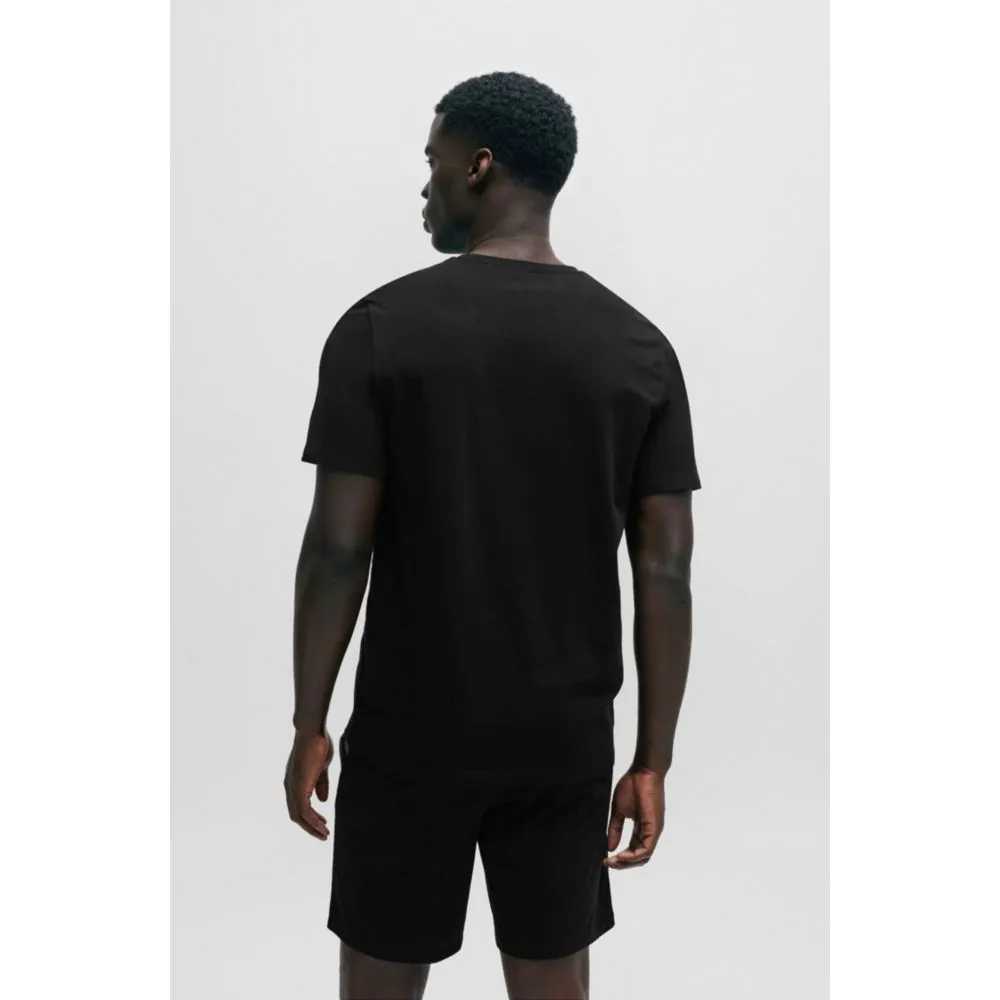 Stretch-cotton regular-fit T-shirt with logo detail