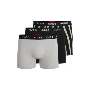Three-pack of stretch-cotton boxer briefs with logos