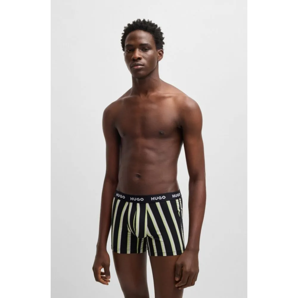 Three-pack of stretch-cotton boxer briefs with logos