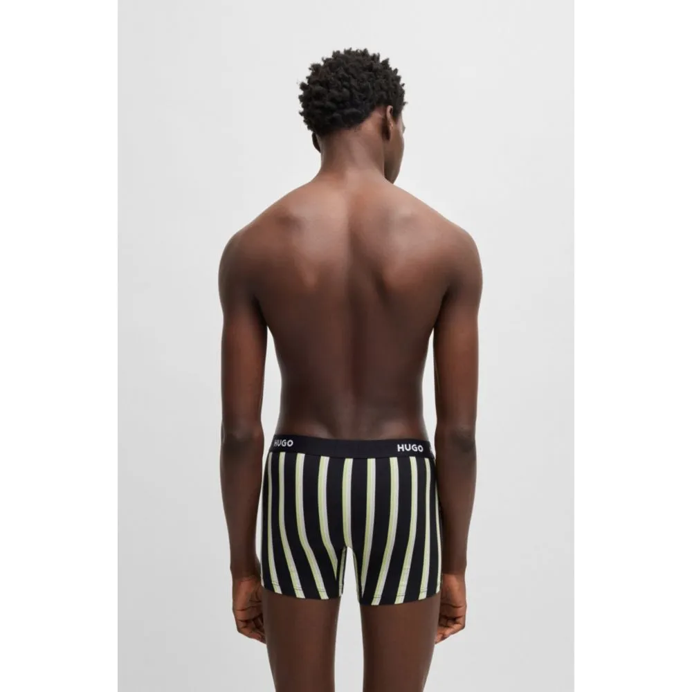 Three-pack of stretch-cotton boxer briefs with logos