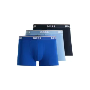 Three-pack of stretch-cotton trunks with logo waistbands