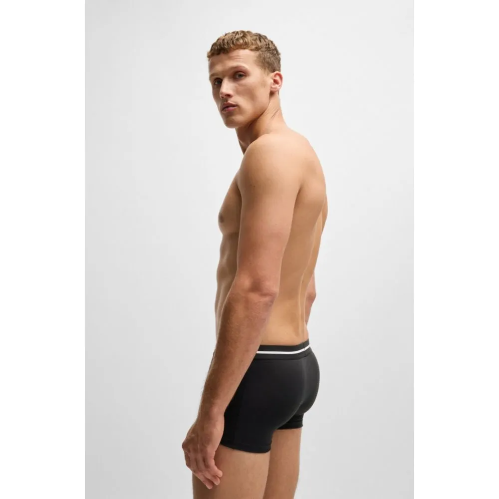 Three-pack of stretch-cotton trunks with logo waistbands