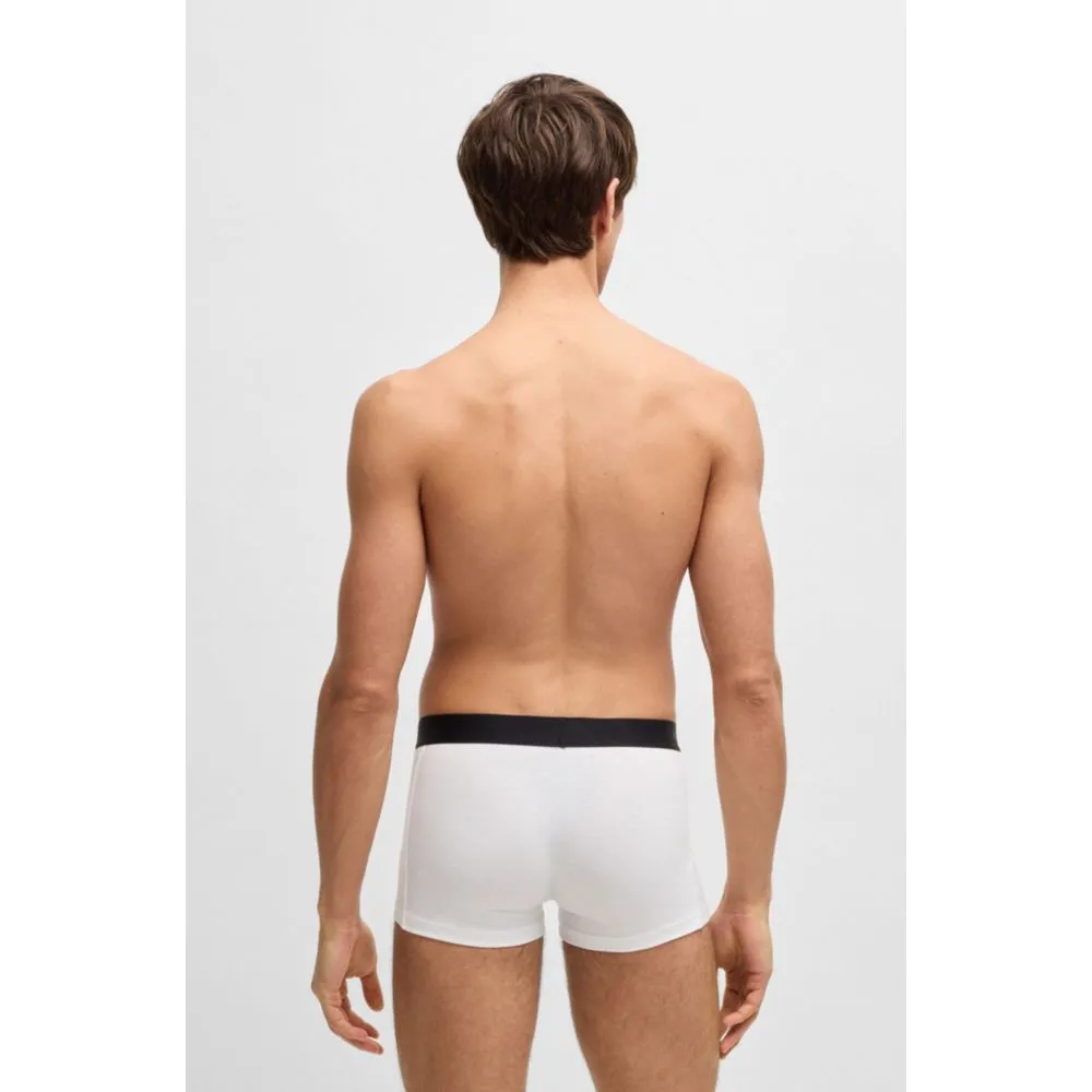 Three-pack of stretch-cotton trunks with logo waistbands