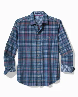 Tommy Bahama Coastline Cord Harbor Check Long Sleeve Camp Shirt