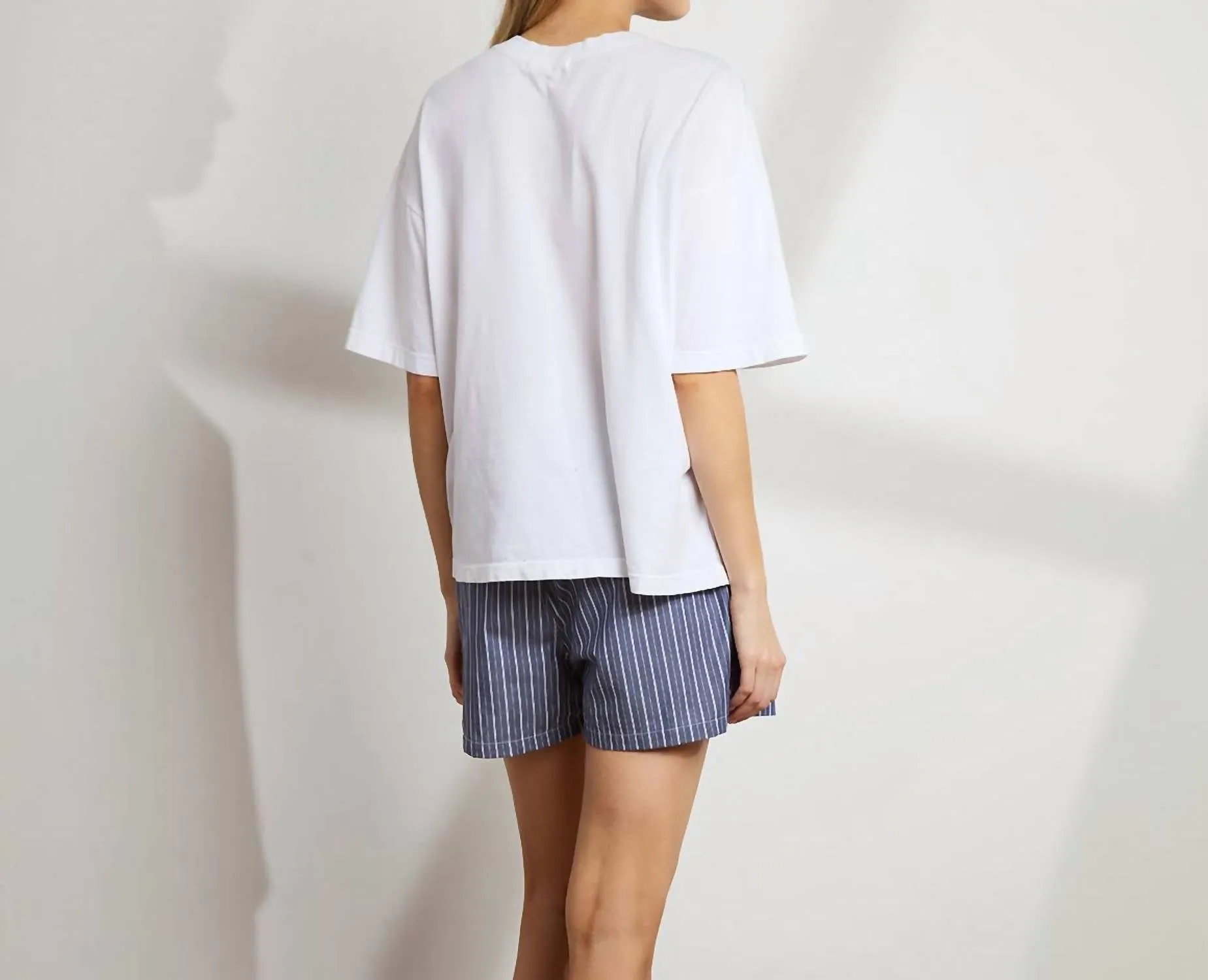 Unisex Striped Cotton Boxer In Denim Stripe