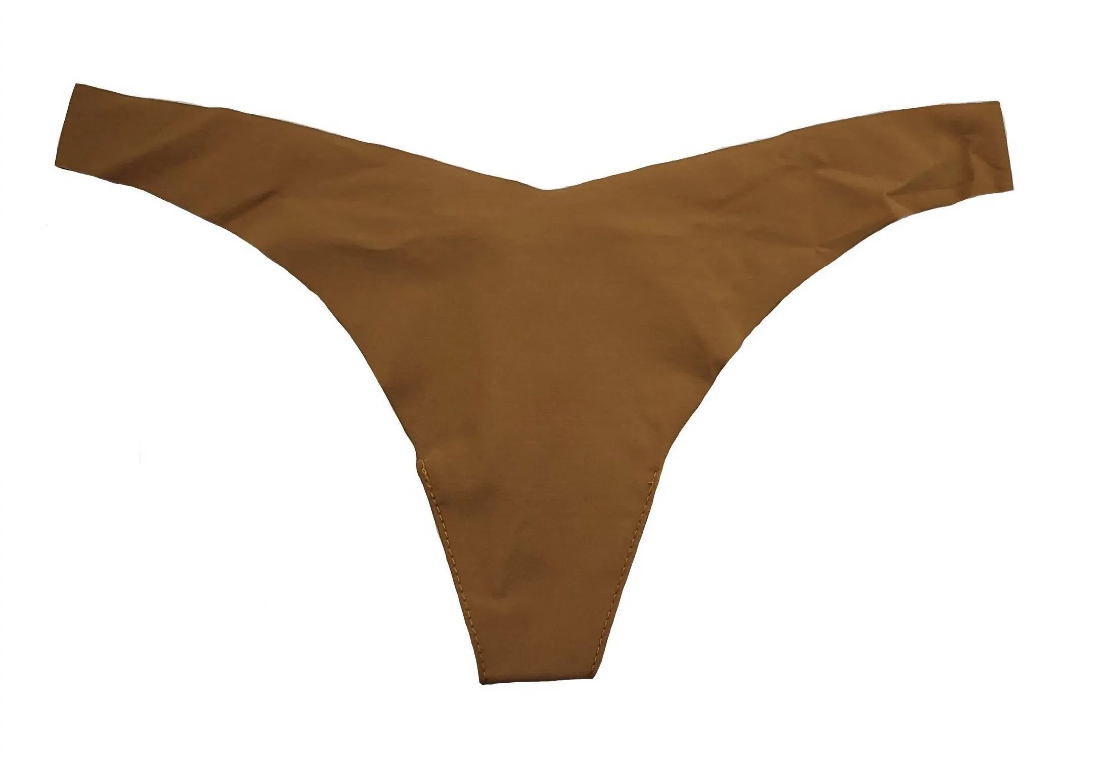 Women's Classic Solid Tiny Thong In Mocha