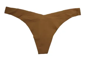 Women's Classic Solid Tiny Thong In Mocha
