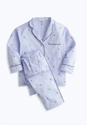 Women's Marina Sheep Pajama Set In Blue/black Sheep