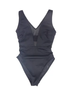 Women's Plain Solid Tankini Top,Black
